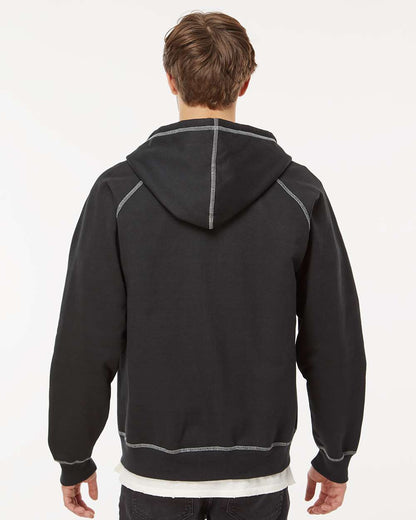 King Fashion Extra Heavy Full-Zip Hooded Sweatshirt KP8017 #colormdl_Black