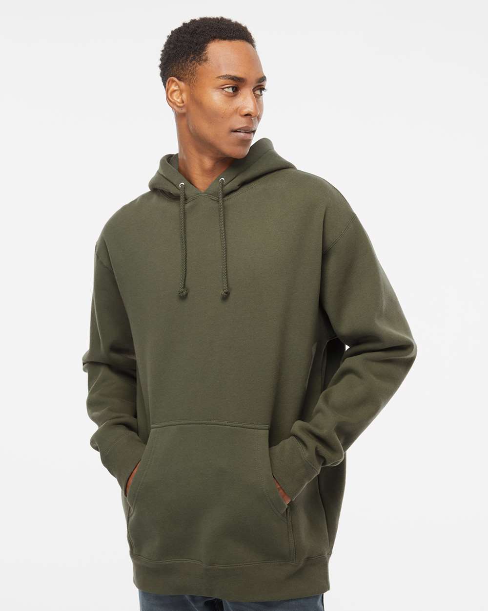 Independent Trading Co. Heavyweight Hooded Sweatshirt IND4000 #colormdl_Army