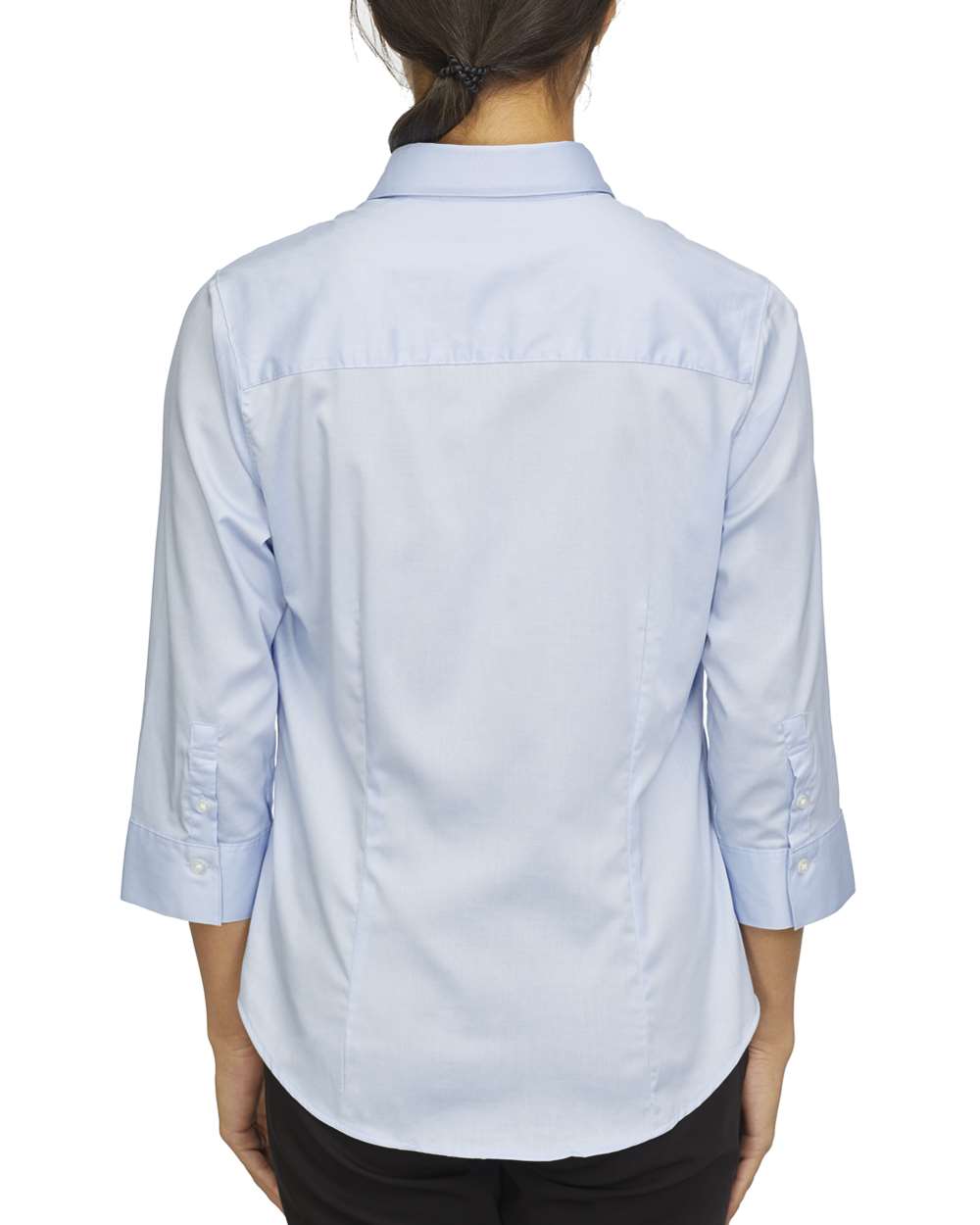 Van Heusen Women's Three-Quarter Sleeve Twill Shirt 18CV304 #color_English Blue