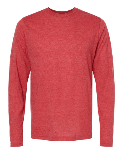 M&O Poly-Blend Long Sleeve T-Shirt 3520 #color_Heather Red