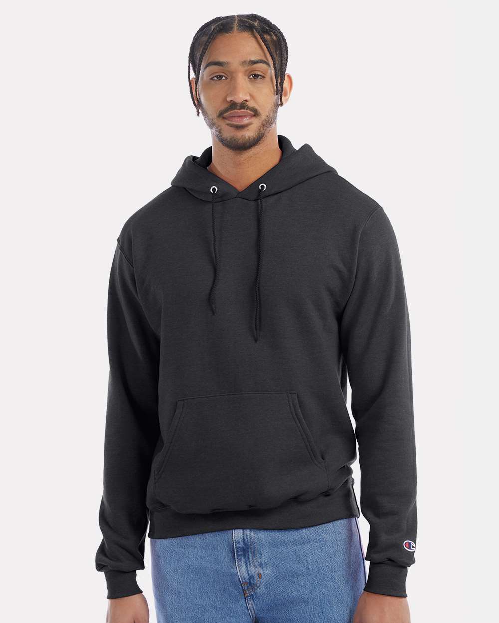 Champion Powerblend® Hooded Sweatshirt S700 #colormdl_Charcoal Heather