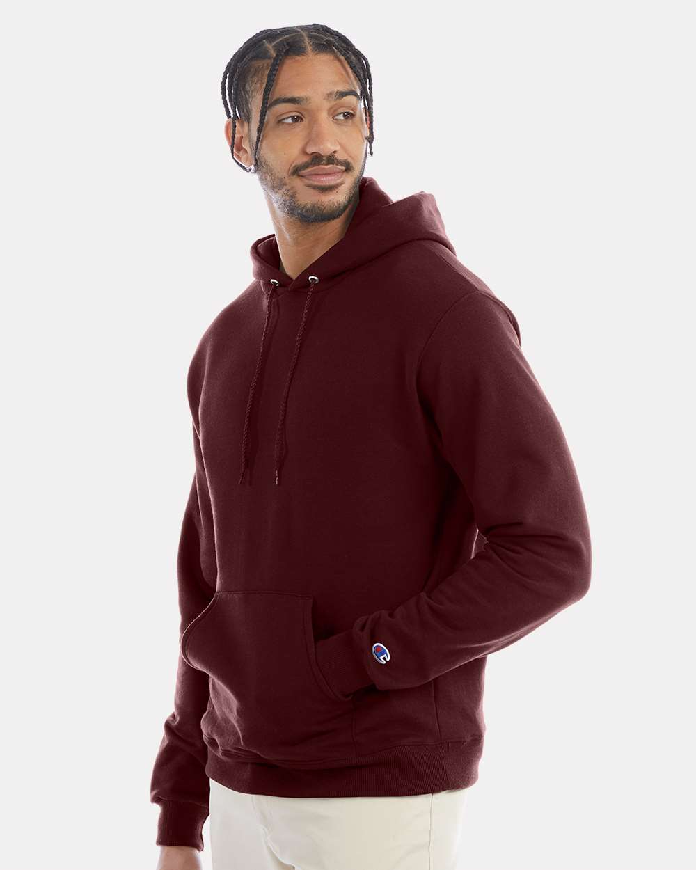 Champion Powerblend® Hooded Sweatshirt S700 #colormdl_Maroon
