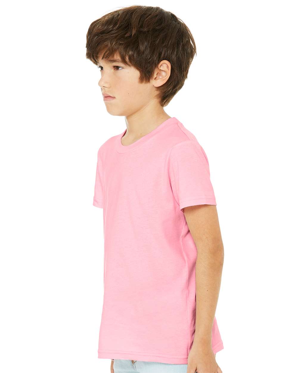 BELLA + CANVAS Youth Unisex Jersey Tee 3001Y #colormdl_Pink