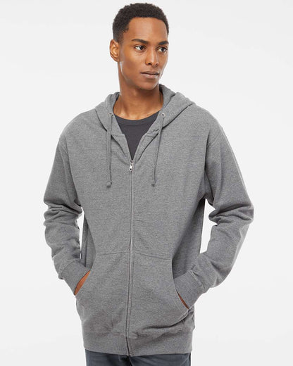 Independent Trading Co. Midweight Full-Zip Hooded Sweatshirt SS4500Z #colormdl_Gunmetal Heather