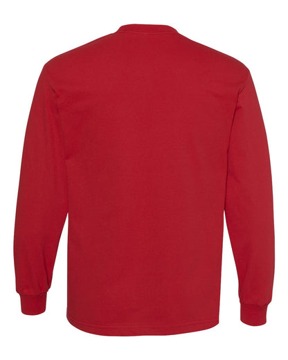 American Apparel Unisex Heavyweight Cotton Long Sleeve Tee 1304 #color_Red