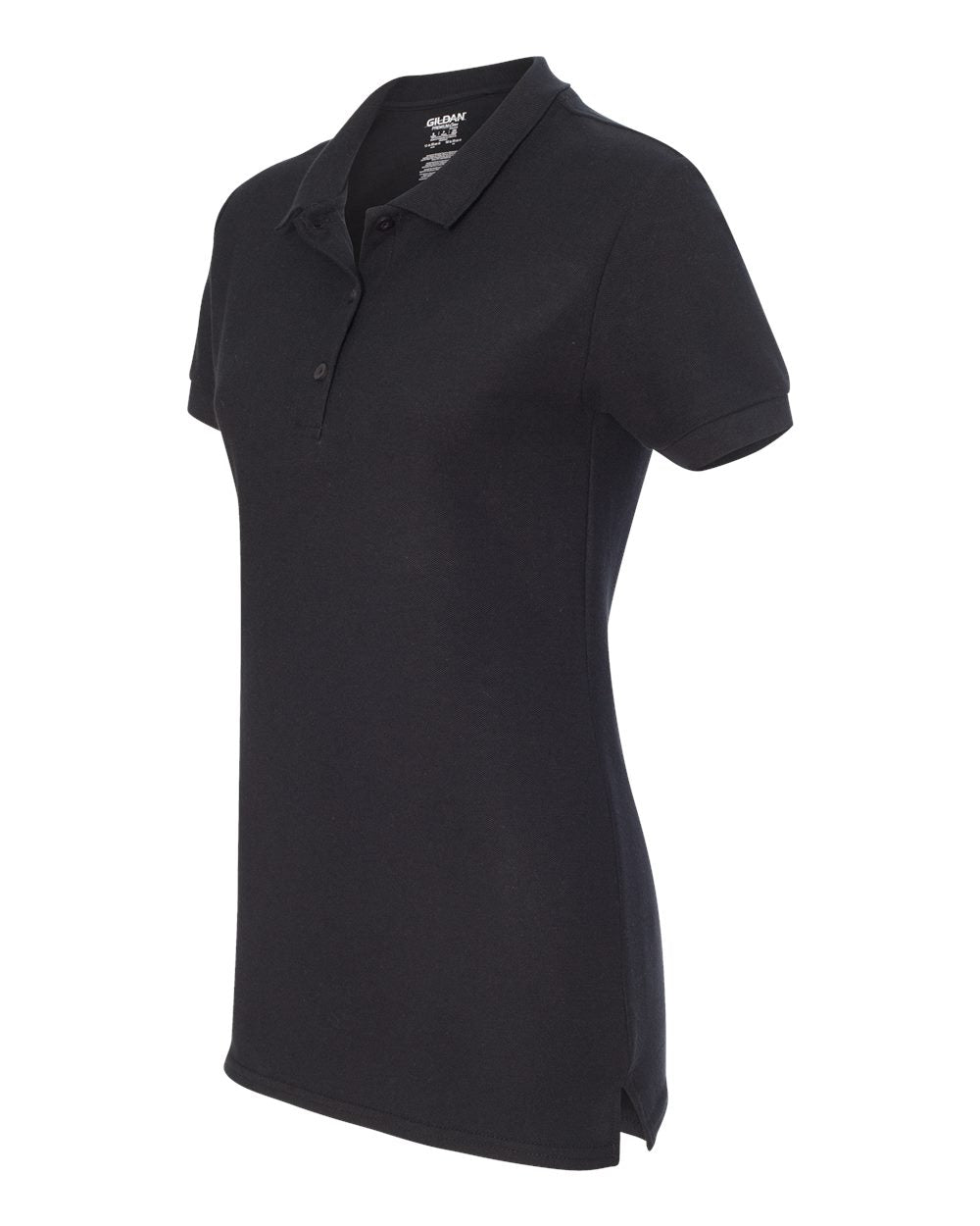 Gildan Premium Cotton® Women's Double Piqué Polo 82800L #color_Black