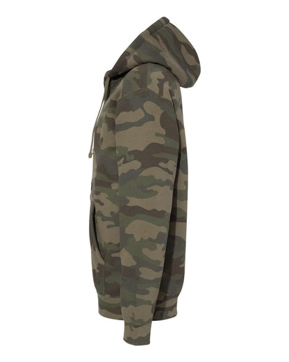 Independent Trading Co. Heavyweight Full-Zip Hooded Sweatshirt IND4000Z #color_Forest Camo