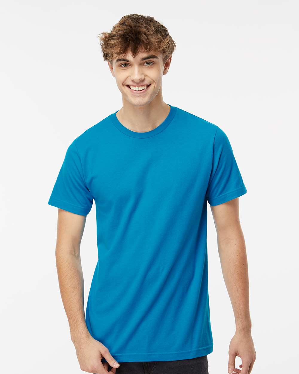 M&O Fine Jersey T-Shirt 4502 #colormdl_Fine Turquoise