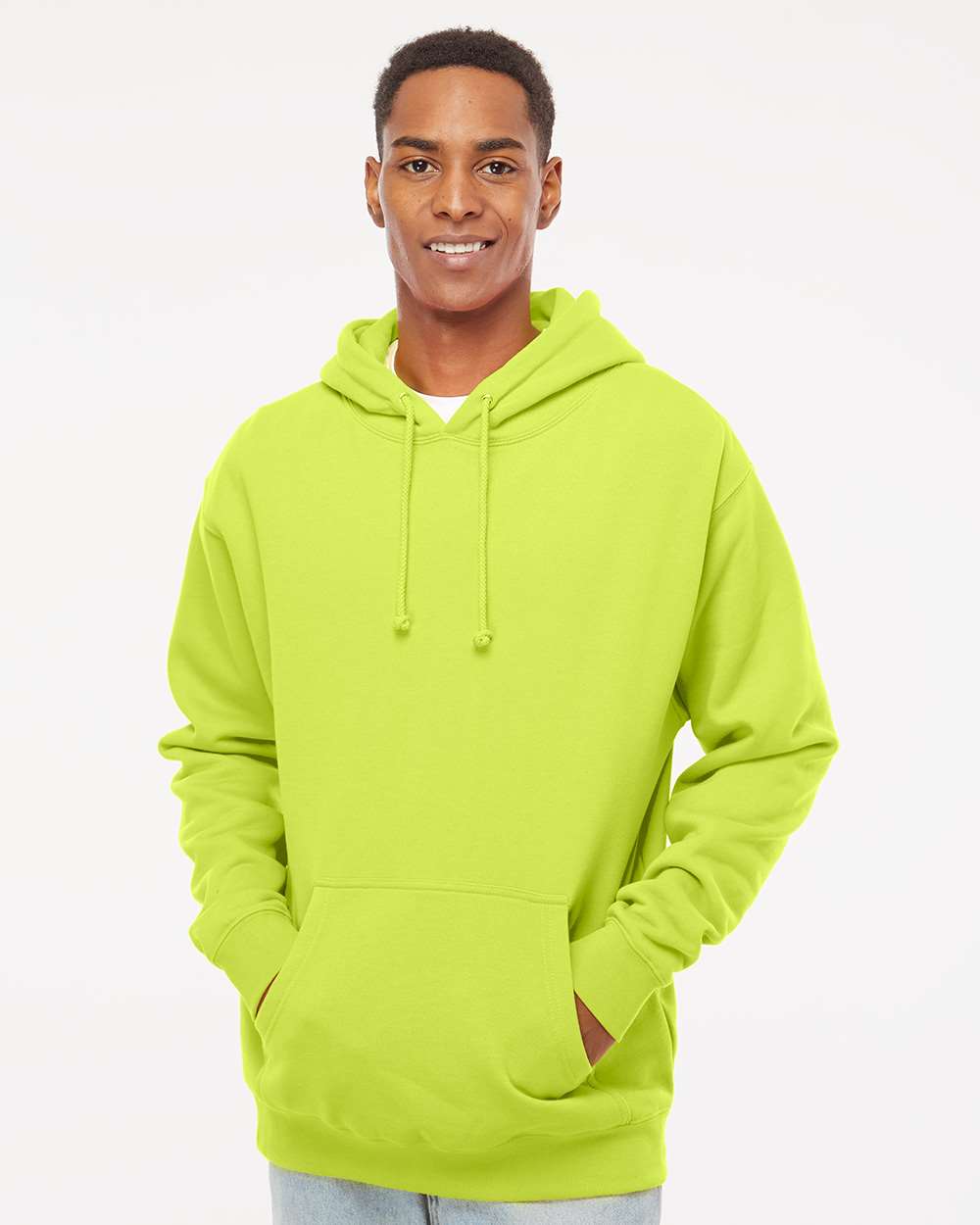 Independent Trading Co. Heavyweight Hooded Sweatshirt IND4000 #colormdl_Safety Yellow