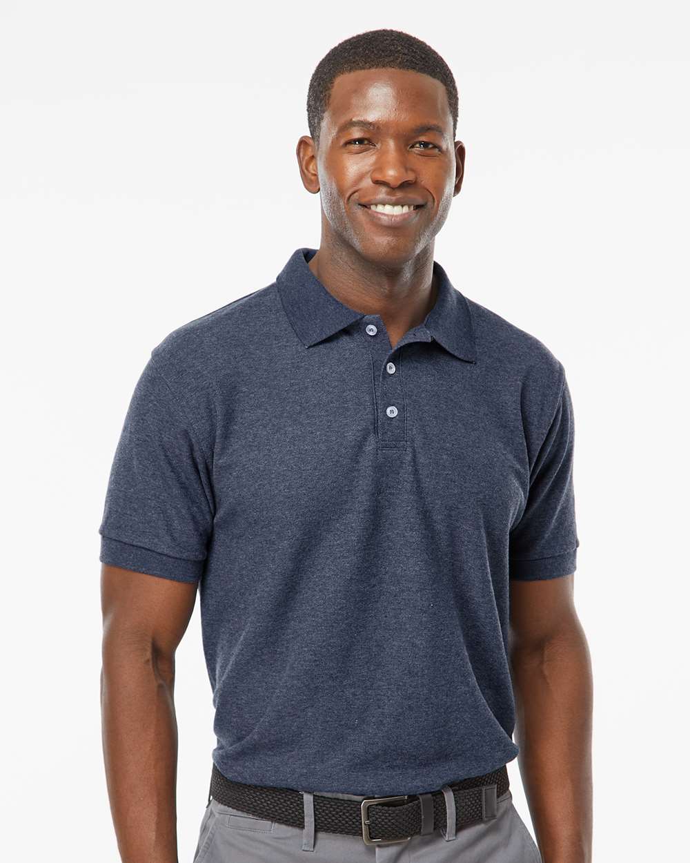 M&O Soft Touch Polo 7006 #colormdl_Heather Navy