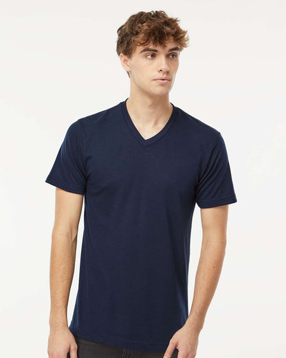 M&O Deluxe Blend V-Neck T-Shirt 3543 #colormdl_Navy