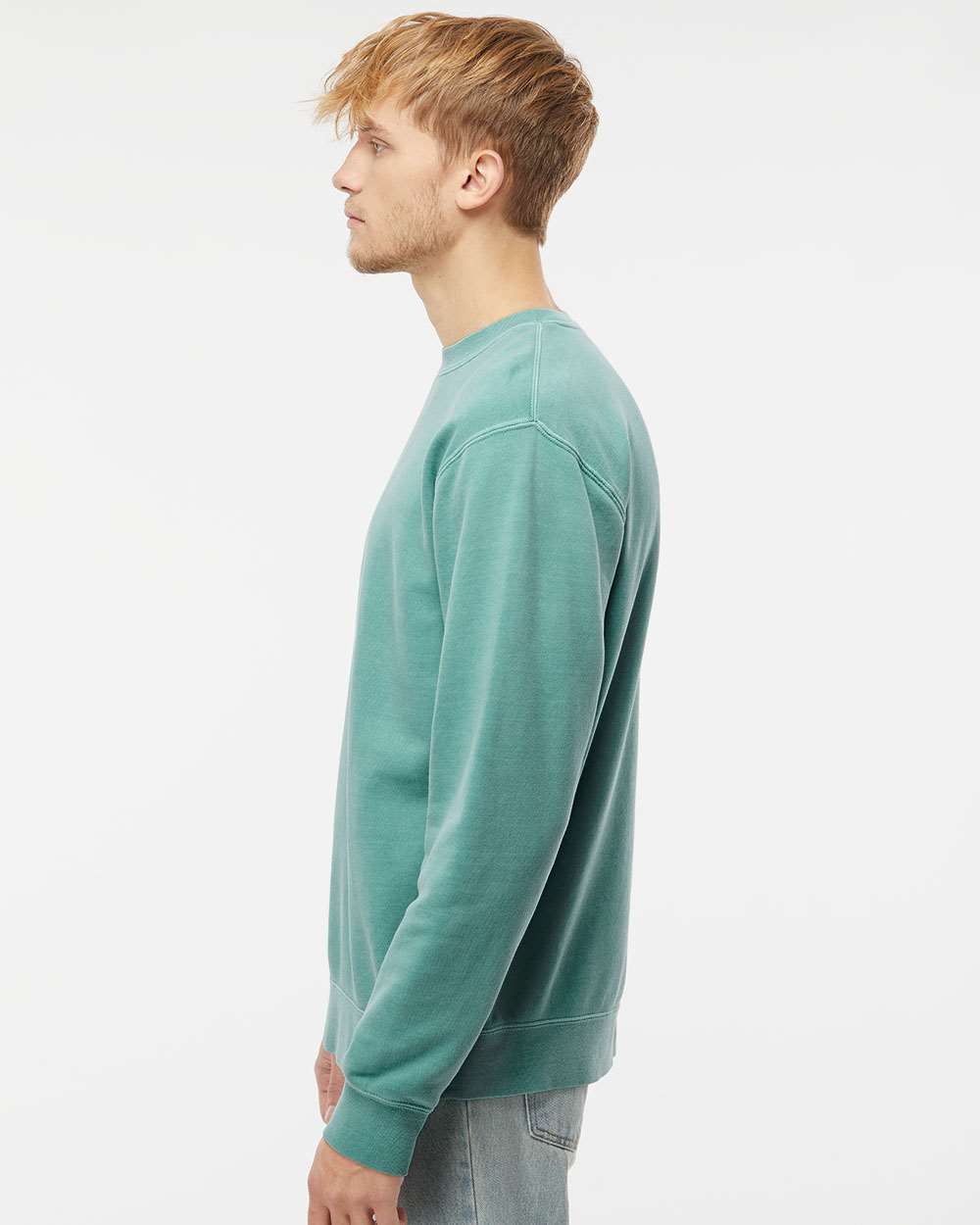 Independent Trading Co. Unisex Midweight Pigment-Dyed Crewneck Sweatshirt PRM3500 #colormdl_Pigment Mint