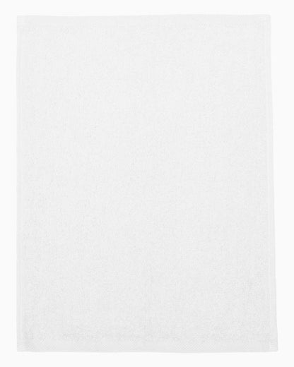 Q-Tees Hemmed Fingertip Towel T600 #color_White
