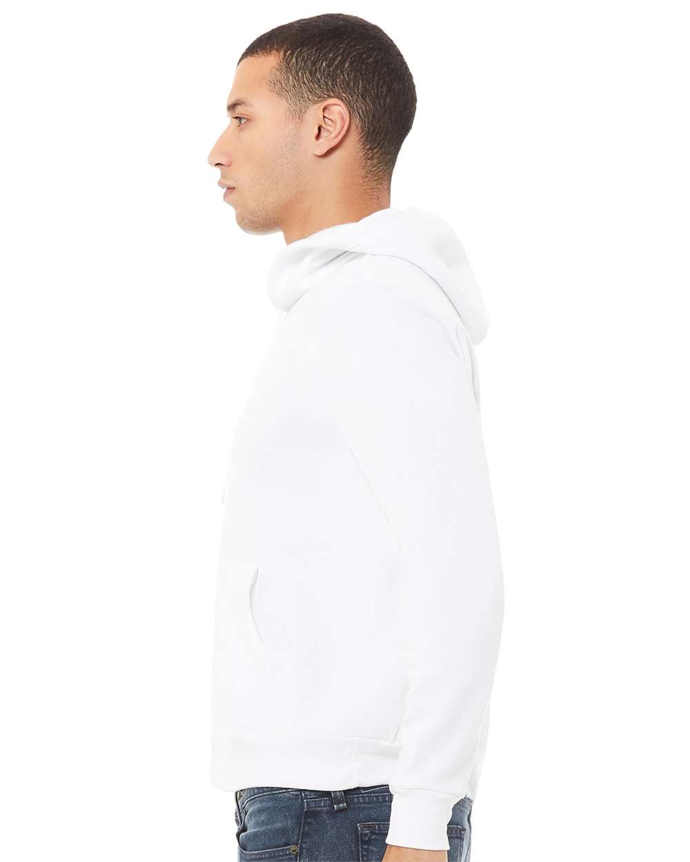 mdl White Color Unisex Sponge Fleece Hoodie