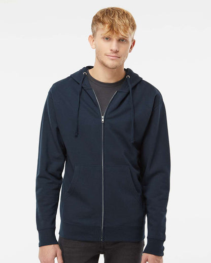 Independent Trading Co. Midweight Full-Zip Hooded Sweatshirt SS4500Z #colormdl_Navy