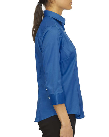 Van Heusen Women's Three-Quarter Sleeve Twill Shirt 18CV304 #color_Ultra Blue