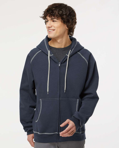 King Fashion Extra Heavy Full-Zip Hooded Sweatshirt KP8017 #colormdl_Navy