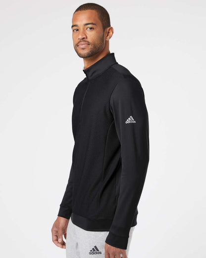 Adidas  A295 Performance Textured Quarter-Zip Pullover #colormdl_Black