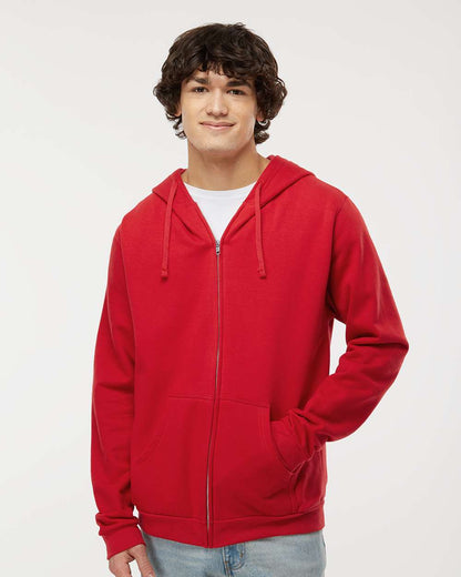 M&O Unisex Zipper Fleece Hoodie 3331 #colormdl_Red