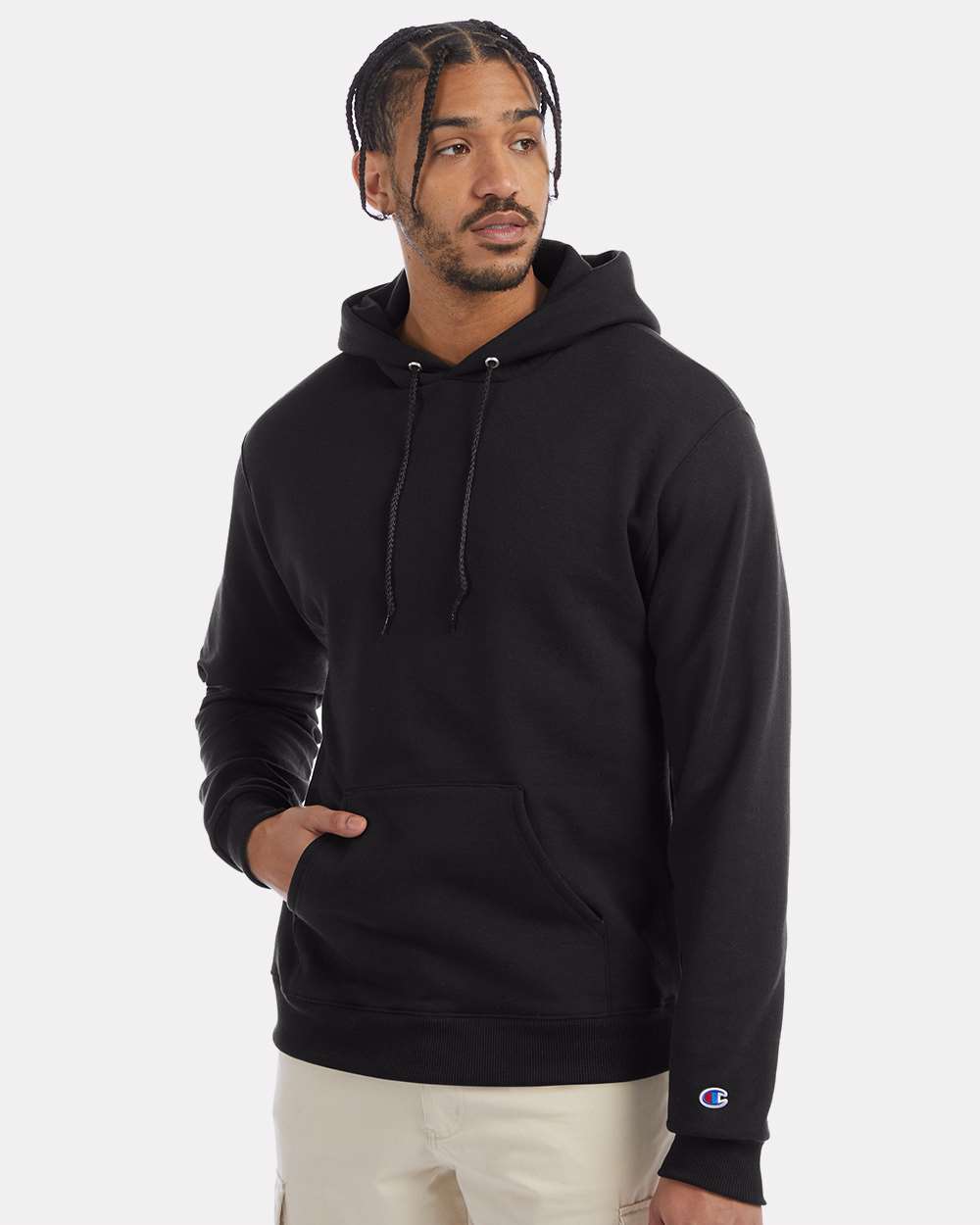 Champion Powerblend® Hooded Sweatshirt S700 #colormdl_Black