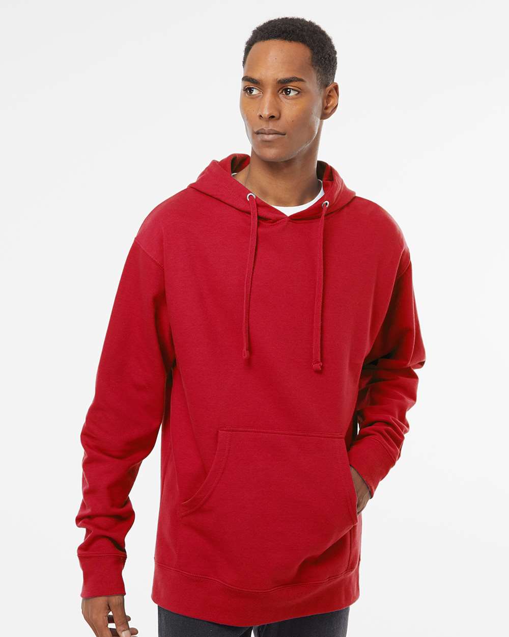 Independent Trading Co. Midweight Hooded Sweatshirt SS4500 #colormdl_Red