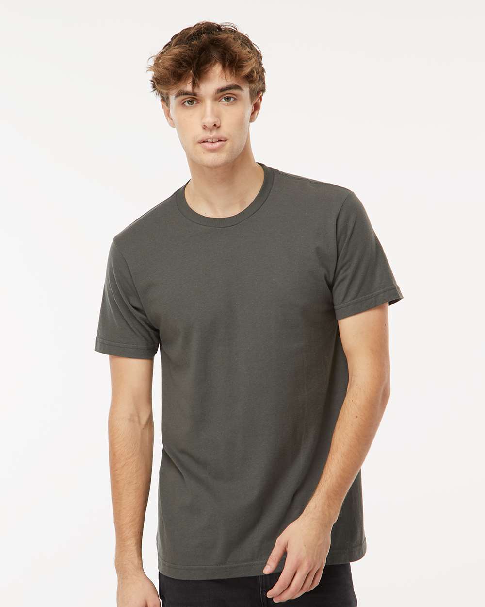 M&O Fine Jersey T-Shirt 4502 #colormdl_Fine Charcoal