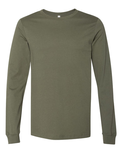 BELLA + CANVAS Unisex Jersey Long Sleeve Tee 3501 #color_Military Green
