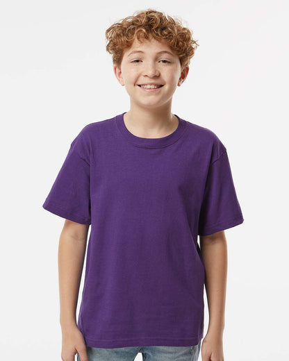 M&O Youth Gold Soft Touch T-Shirt 4850 #colormdl_Purple