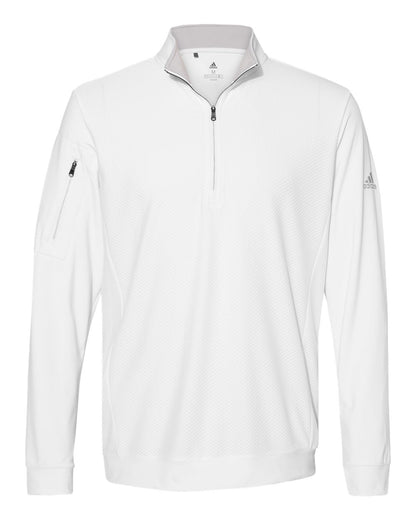 Adidas Performance Textured Quarter-Zip Pullover A295 #color_White