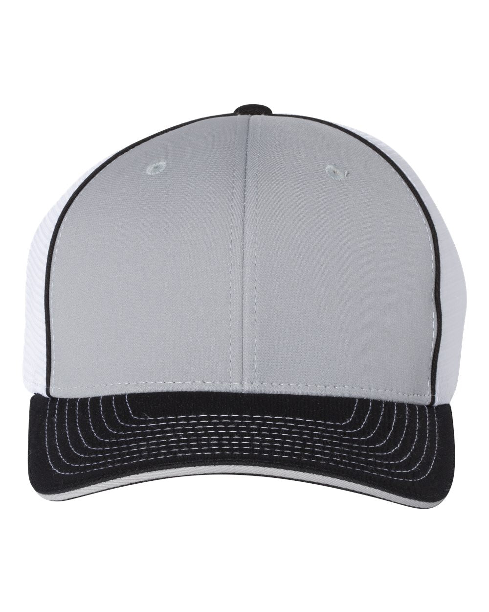 Richardson Fitted Pulse Sportmesh with R-Flex Cap 172 #color_Grey/ White/ Black Tri