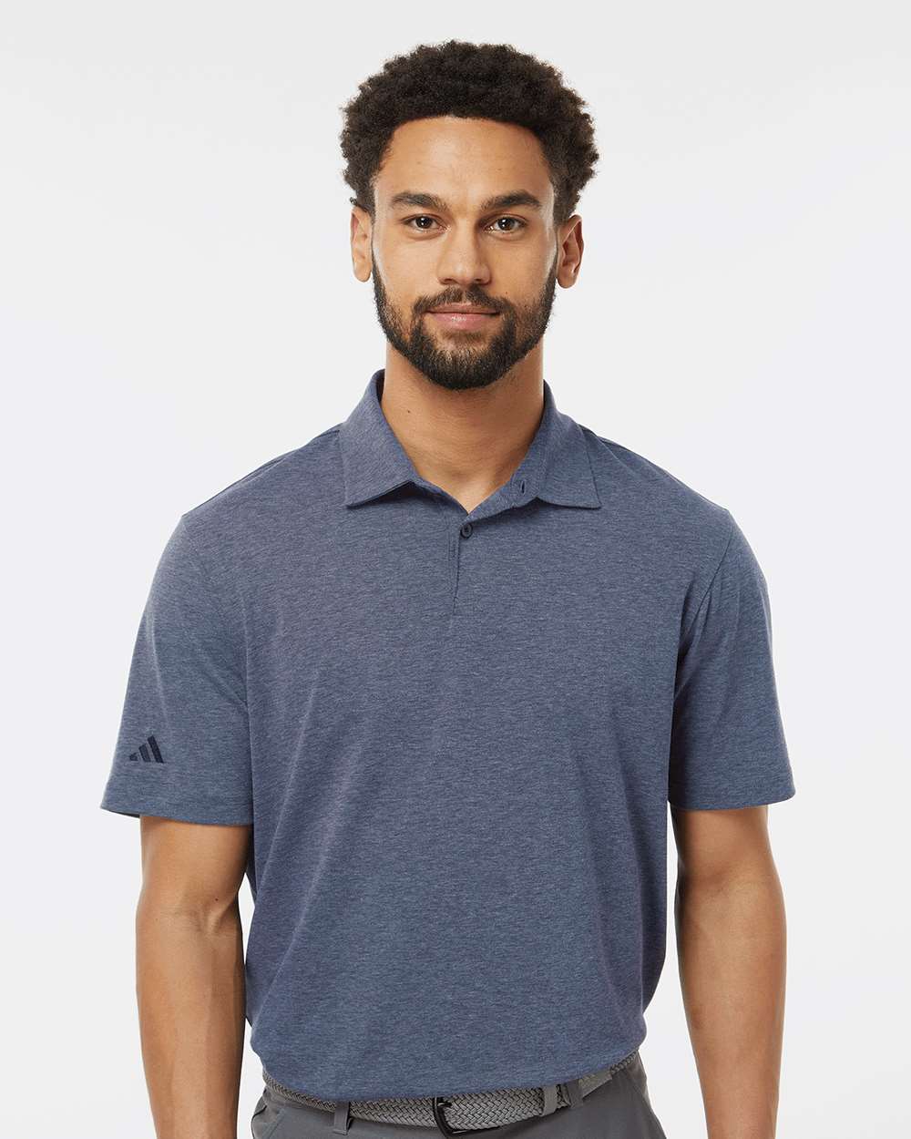 Adidas A590 Blend Polo T-Shirt #colormdl_Collegiate Navy Melange