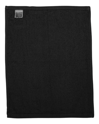 Q-Tees Hemmed Fingertip Towel T600 #color_Black