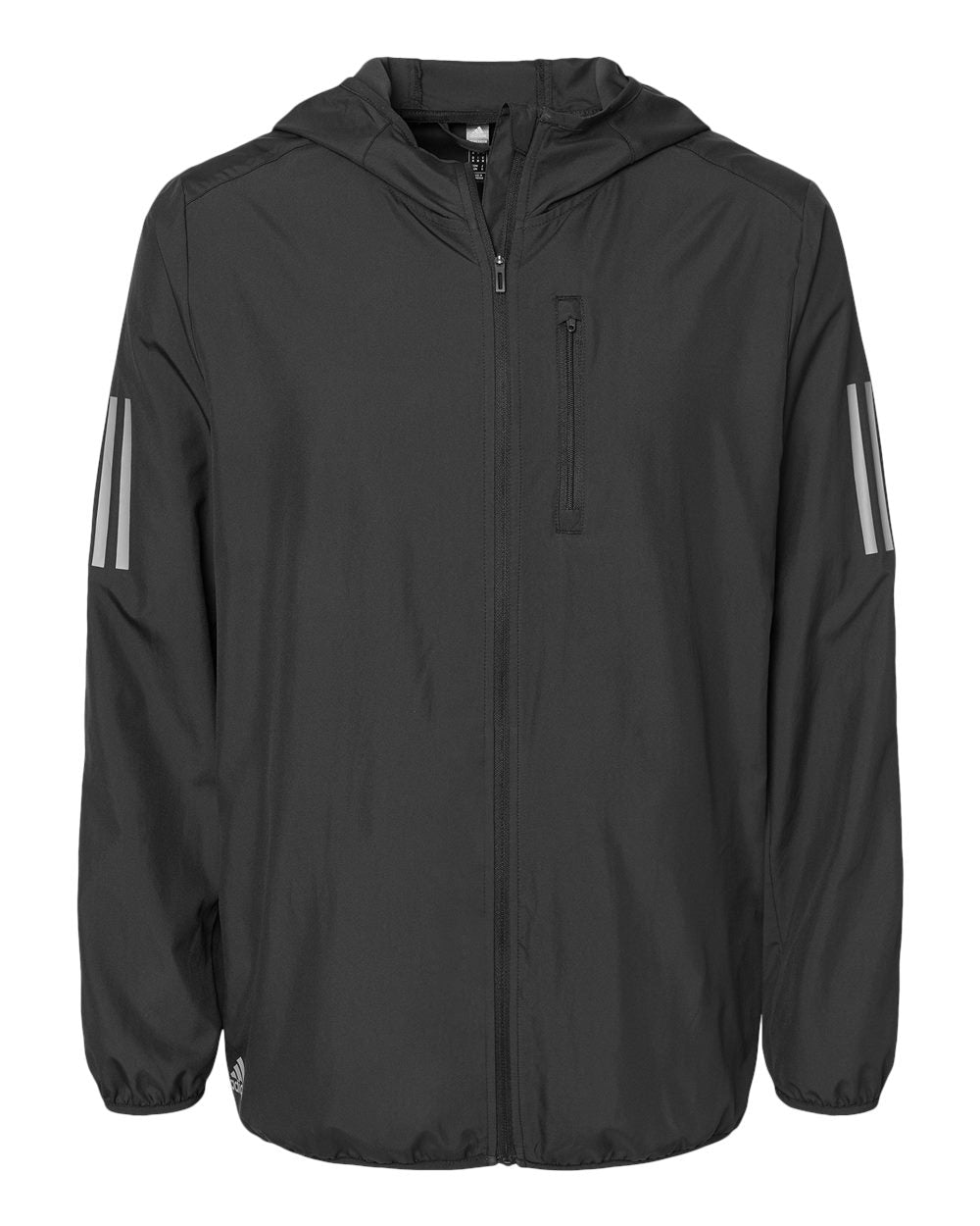 Adidas A524 Hooded Full-Zip Windbreaker #color_Black