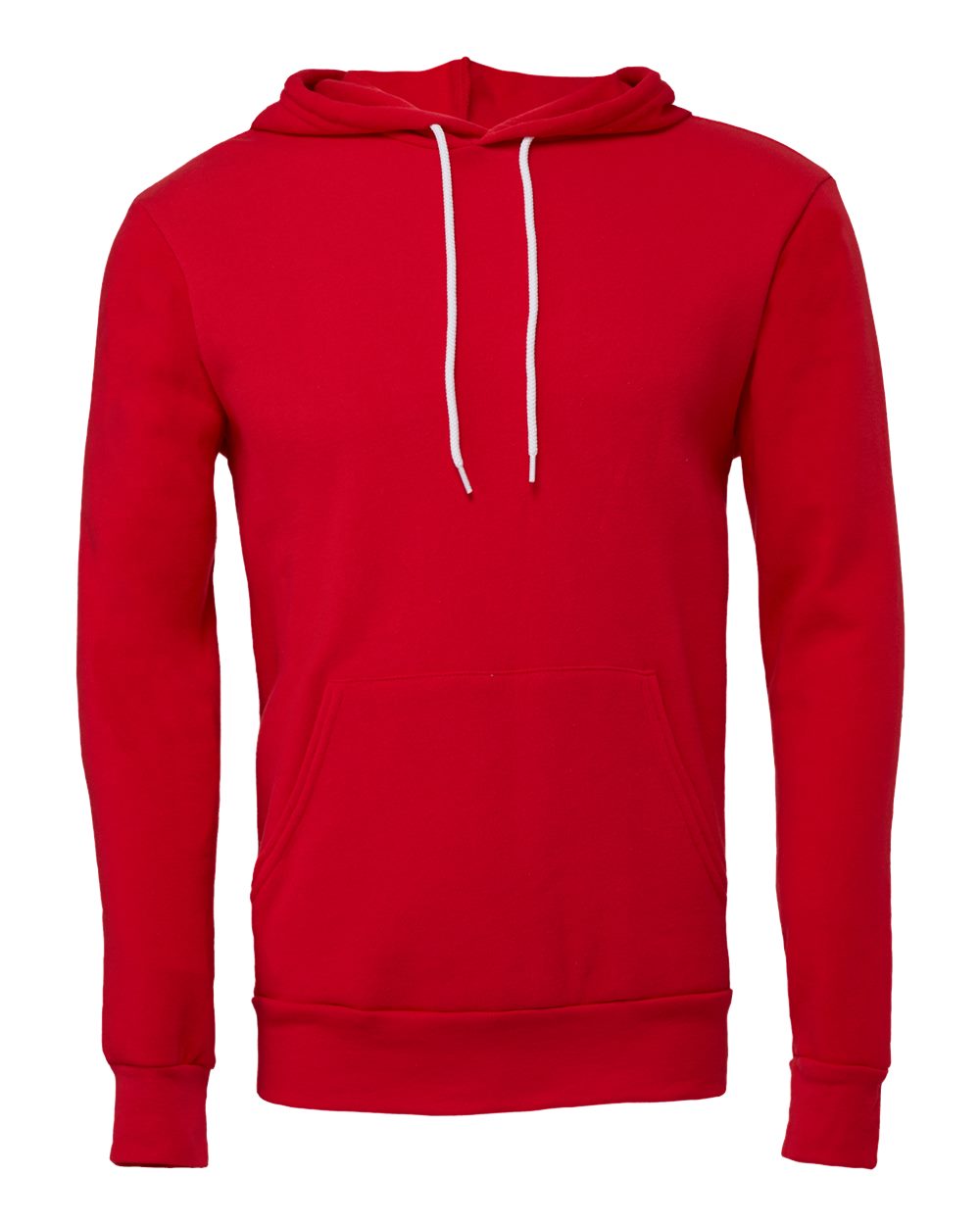 Red Color Unisex Sponge Fleece Hoodie