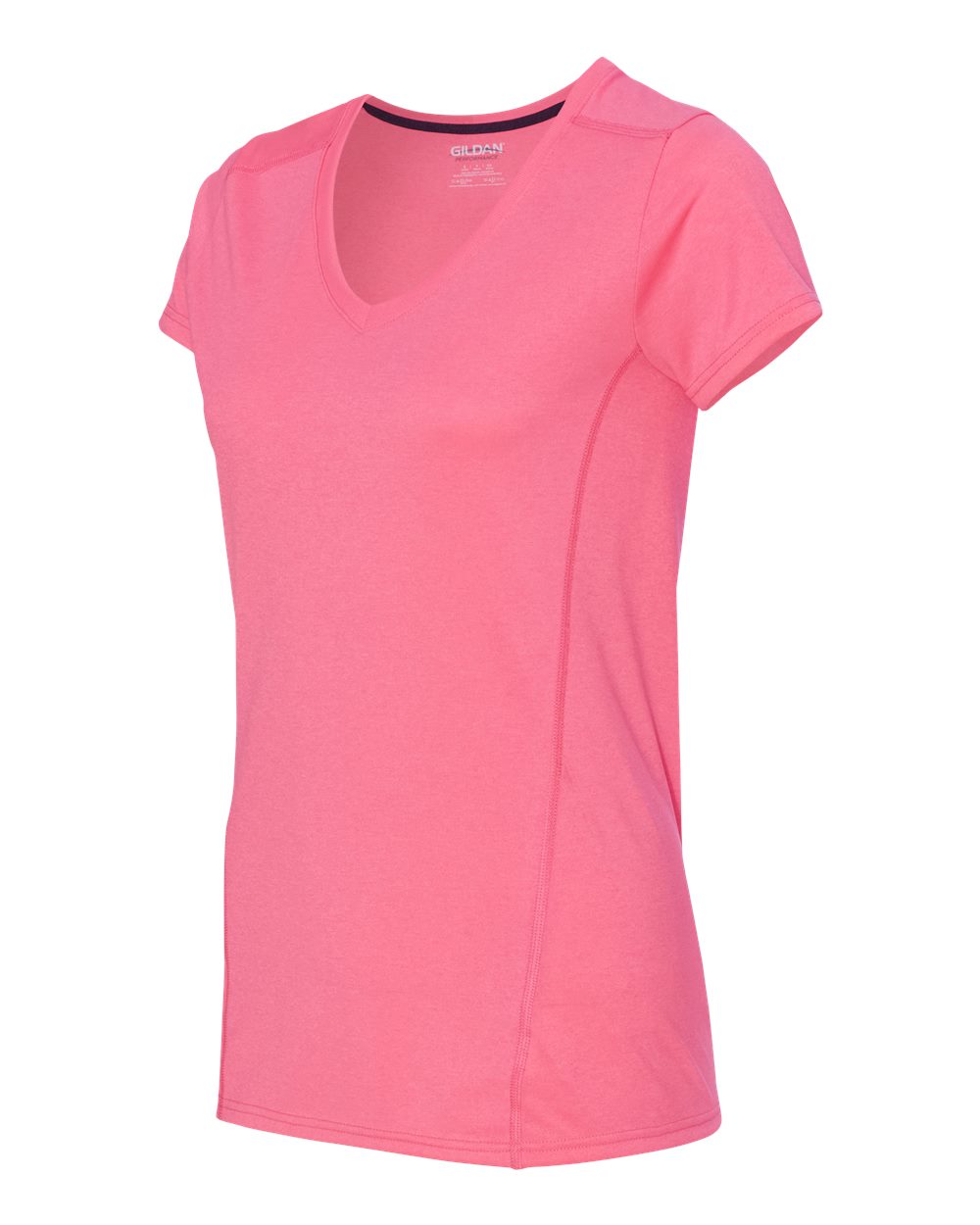 Gildan Performance® Tech Women's V-Neck T-Shirt 47V00L #color_Safety Pink