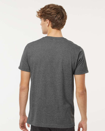 M&O Deluxe Blend V-Neck T-Shirt 3543 #colormdl_Heather Charcoal