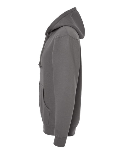 Independent Trading Co. Heavyweight Full-Zip Hooded Sweatshirt IND4000Z #color_Solid Charcoal