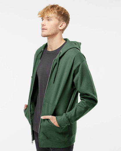 Independent Trading Co. Midweight Full-Zip Hooded Sweatshirt SS4500Z #colormdl_Alpine Green