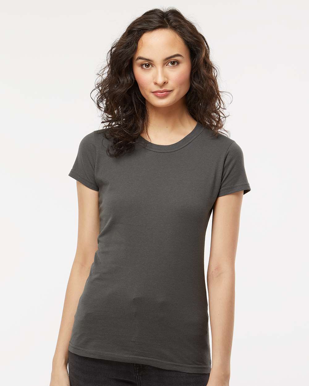 M&O Women's Fine Jersey T-Shirt 4513 #colormdl_Fine Charcoal