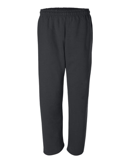 Gildan DryBlend® Open-Bottom Sweatpants with Pockets 12300 #color_Black