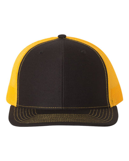 Richardson Adjustable Snapback Trucker Cap 112 #color_Black/ Gold